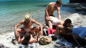 Stepfamily orgy with taboo roughness and taboo stepsiblings