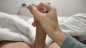 Amateur Boy Big Cock Masturbation In The Morning With Massive Squirting Cumshot