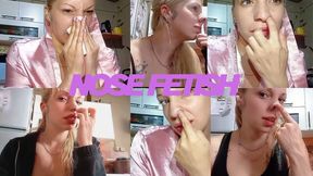 Compilation of finger in my nose. Nose blowing and picking fetish.