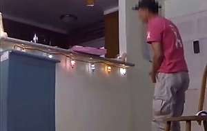 Masturbating in front of the delivery pizza guy