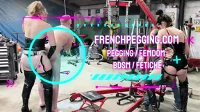 French Mistress Pegs and Licks Girl's Ass - Extreme BDSM