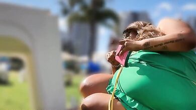 Saggy Milf Smoking Poolside Gets Destroyed