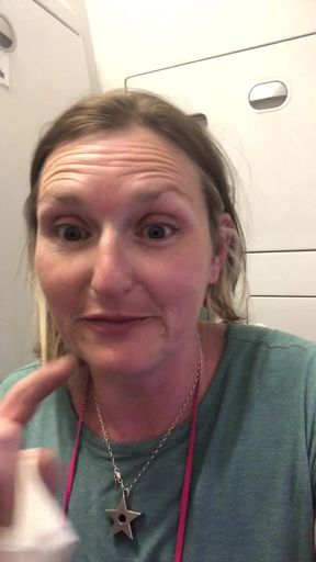 Huge Piss on Plane After Holding It for Four Hours!