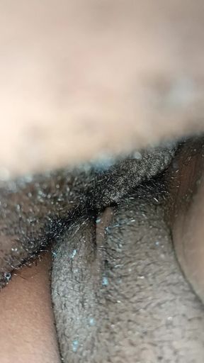 Big Boobs and Sweet Ebony Black Hairy Pussy Stepsister Share Bed with Stepbrother & Gets Hard Fucked at Night