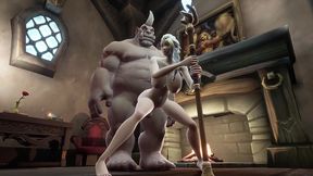 white hair witch has takes ogre dick - warcraft parody