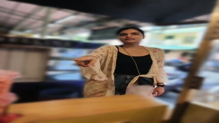 Pretty indian woman candid faceshot