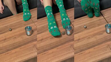 Holiday sock foot massage