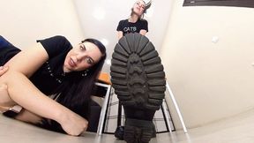 Olivia & Tara - try to crush him under your boot! VR 360 4K