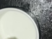 Put the cum in the cup