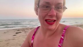 pissing, fucking and squirting on the public beach