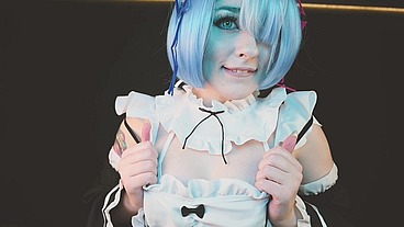Maid Rem is chilling after the long day