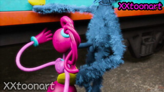 Poppy Playtime - Huggy wuggy romp with mom long gams teach