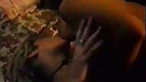 One dude fucks two beautiful babes who lick each others punanies