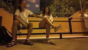 Free use MILF lets a random guy fuck her pussy and mouth outdoors