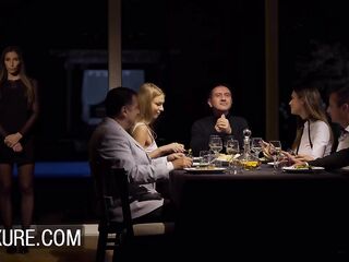 Luxure: Anal temptation during a swinger dinner with Clea Gaultier on PornHD