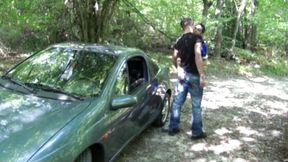 Twink straight fuck a gay in cruising forest