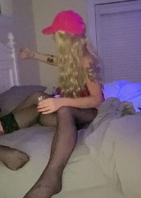 Part 2 Hotwife and Crossdresser hubby in lingerie and stockings have sex talk