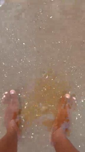 Feet in the water