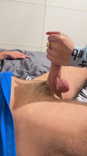 Stepsister catches me jerking off   Clip 1