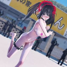 Tokisaki Kurumi - Sea Dance (3D Hentai)