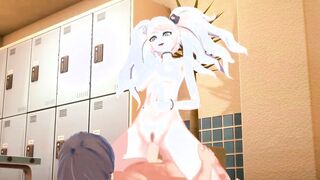 Danganronpa - Junko gets pounded inside a locker room