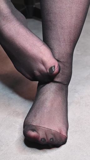 Asmr Nylons Feet Rubbing Extremely Relaxing and Horny at the Same Time Nylon Foot Tease in 4K