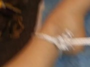 Toe Pointing crossdresser for a fan!  Sexy Sissy Feet