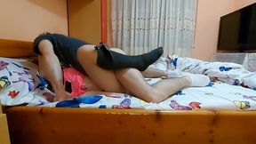 Perfect Teen in Knee High Socks Gets Her Tight Pussy Fucked Before Bed