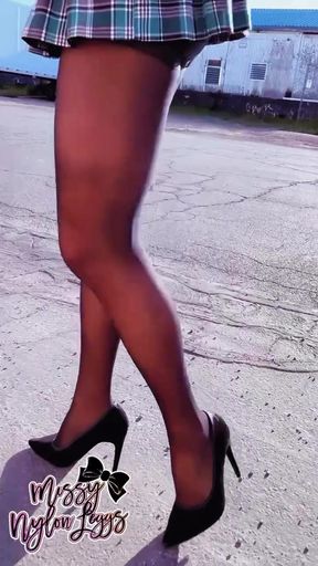 MissyNylonLeggs - Black Pantyhose &amp; High Heels