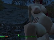 Got pregnant from a passerby right on the road | Fallout Porno