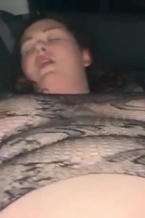 YoungEnglishBBW BBC Nata4sex hardcore rough car sex in fishnet body suite anal squirt