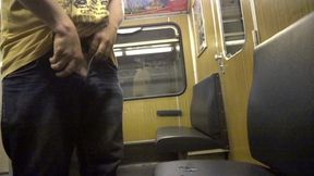 Cum on Subway Seat