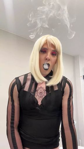 Femboy smoking