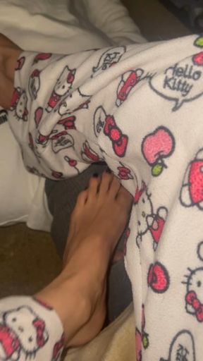 Foot worship with my slave