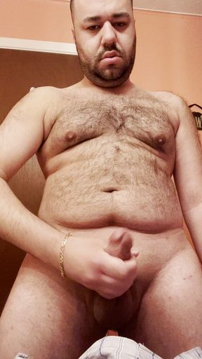 Jerking off my cock! Cum shot and nipple play!