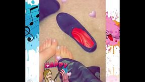 Foot worship and heels worship in camo pants