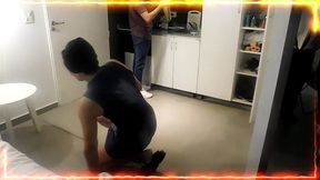 vestimos de gente a la sirvienta y la cojemos entre todos ,noche de poker con amigos