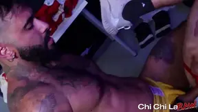 Rikk York and Chad Hammer Bareback Each Other in Raw HairyGay Action