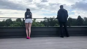 Dickflash Roof Cafe Adventure Cum Inside