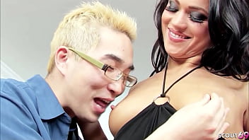 Skinny Mandy More help Virgin Japan Boy with his First Fuck