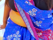 My Big Ass & Big Boobs MILF Arab Want to Be My Indian Maid, She wearing Desi Saree