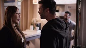 the guy fucked a hot Asian milf in a tight pussy.