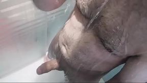 Jerking off in the shower