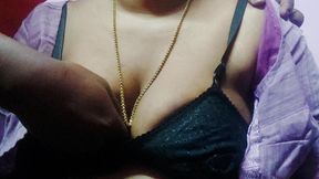 Huge Boobs Indian Bhabhi Strips Saree and Rough Sex with Devar Ji