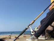 fishing the sound of the sea and waves peace and happiness