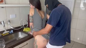 cooking and suddenly i got fucked bareback by my friend bbc