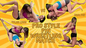 HD Tyler Lynn vs Ziva Fey Pro style Pin Wrestling Match