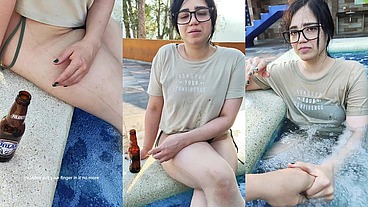With my Stepcousin in the pool