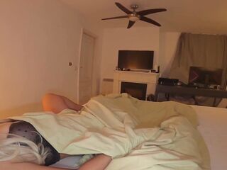 Sharing Couch With Hot Stepmom! And this babe Asks me to screw her in all her holes, I cum twice in her booty