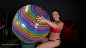 Roxy Inflates Rare Beach Ball by Mouth 4K (3840x2160)